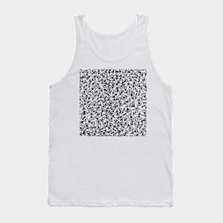 Line Art Flower Pattern Tank Top